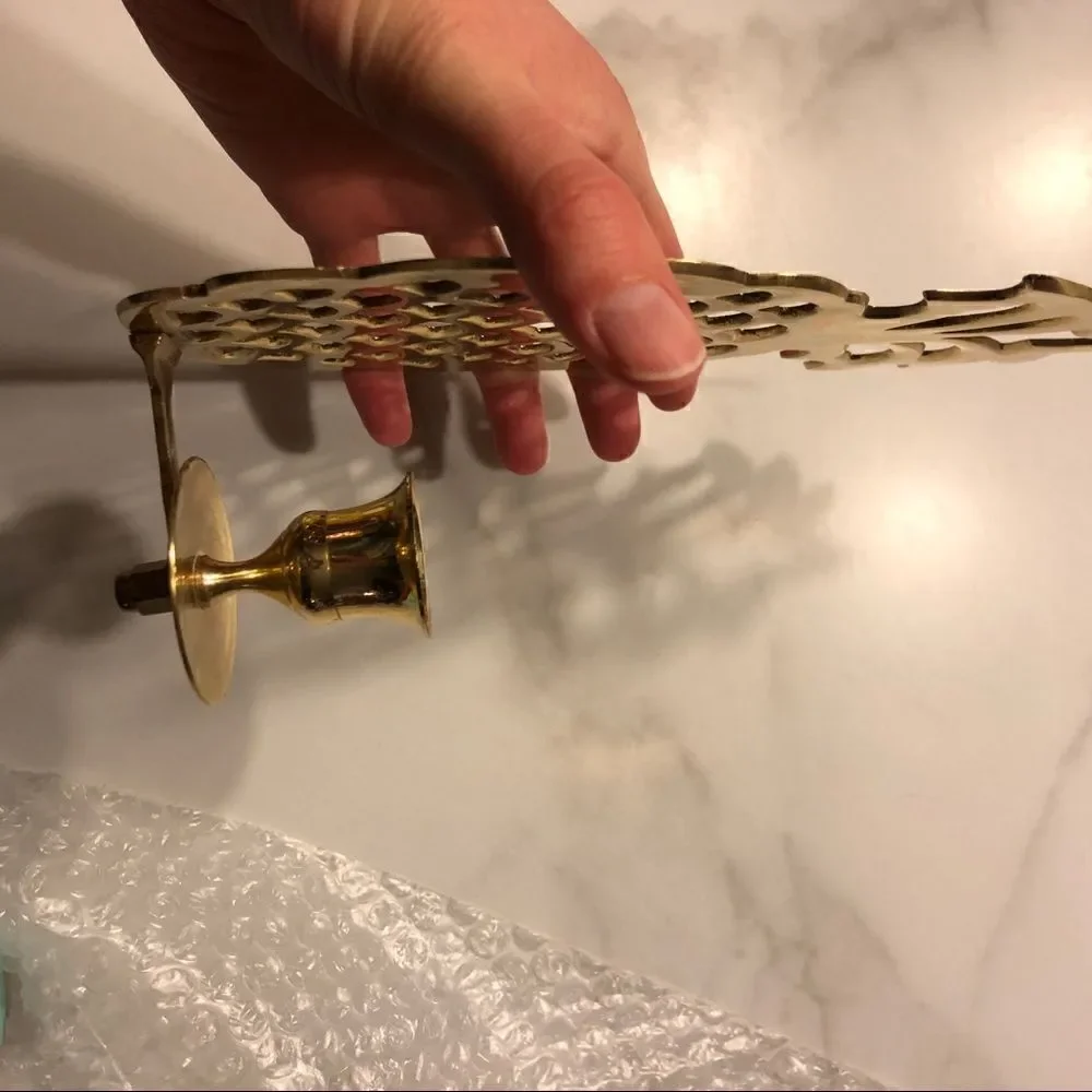 Vintage Gold Pineapple Wall Candle Holder Sconce